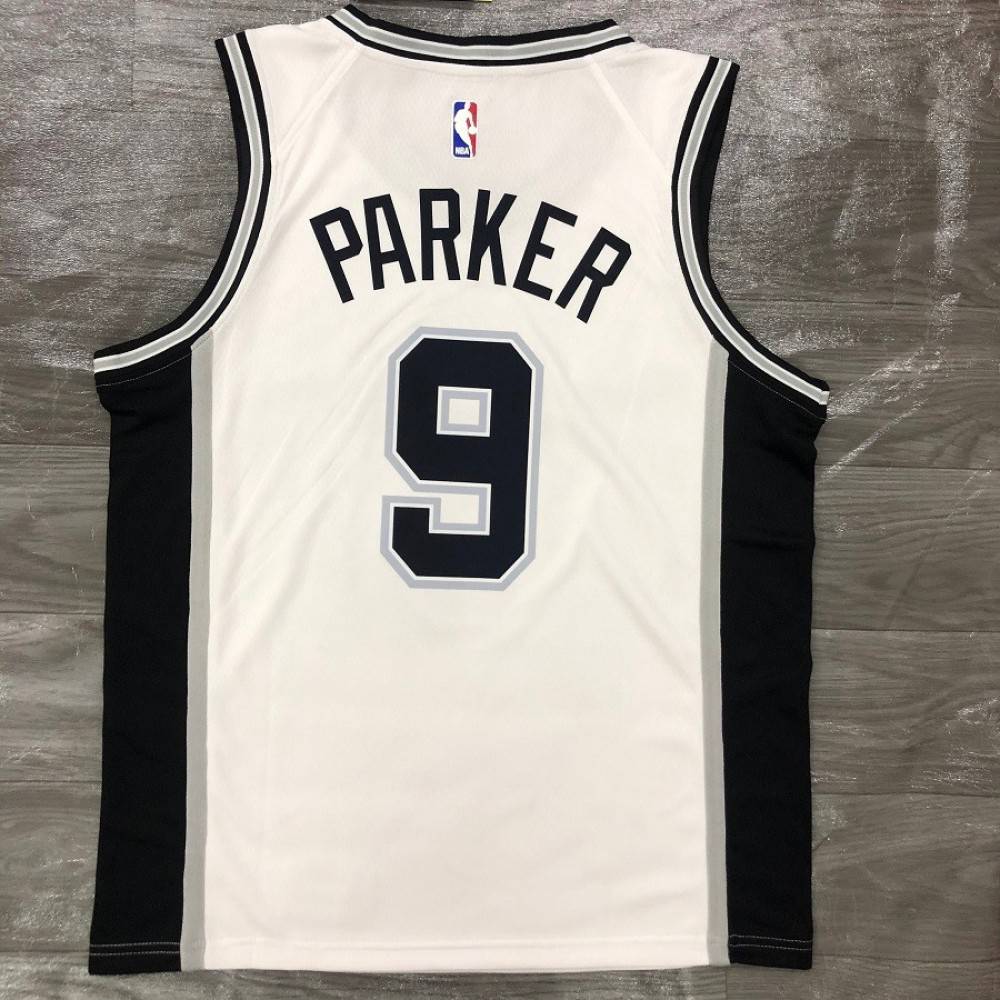 Men's San Antonio Spurs Tony Parker #9 White 2020/21 Swingman Jersey - Association Edition-Pro Kit Vault | Brand New 26/27 Sports Jerseys